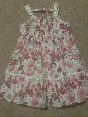Joie Girls Floral Pink and White Sundress